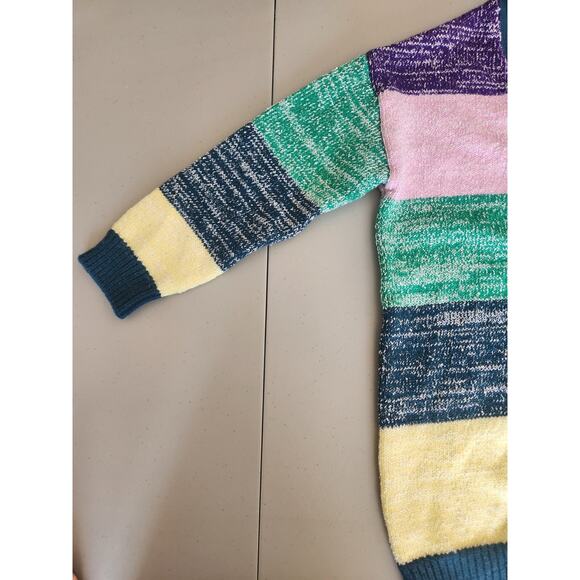 NWT OLIVIA RUBIN Mika Oversize Cardigan Sequin Pearl Size XS Stripe #2B432 - Picture 5 of 14